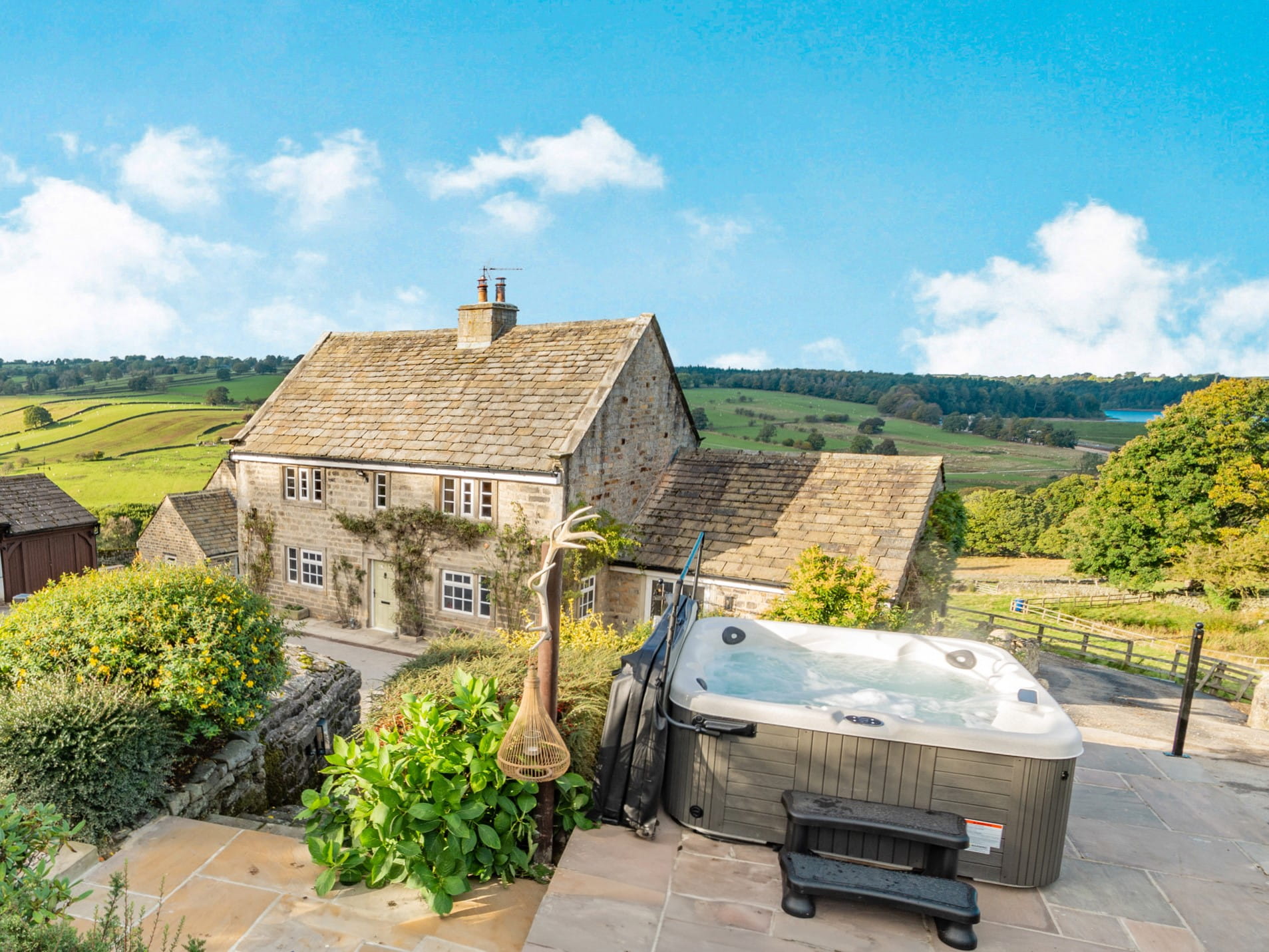 cottage with hot tub